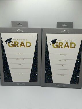 Hallmark 'A Party for the Grad' Graduation Invitation Pack of 10 each; 2 sets 🎓